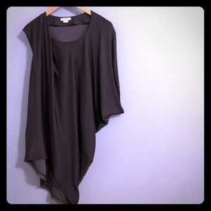 Helmut Lang drapey asymmetrical top - sz L